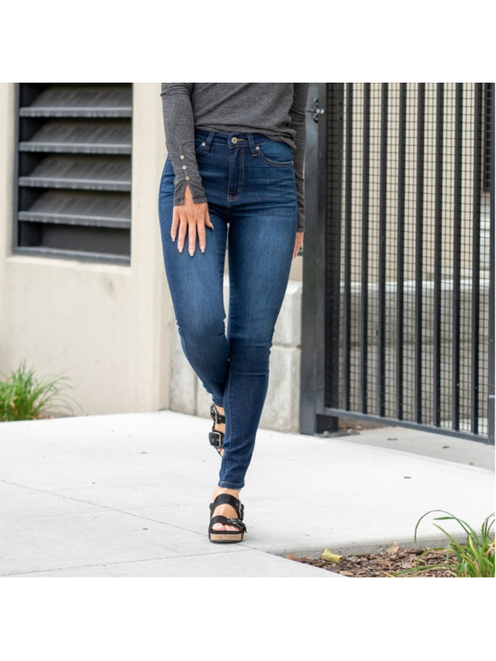 KanCan Denim - #339 KanCan Lexington High Rise Skinny Jeans Sz 5/26 Dark Wash EUC